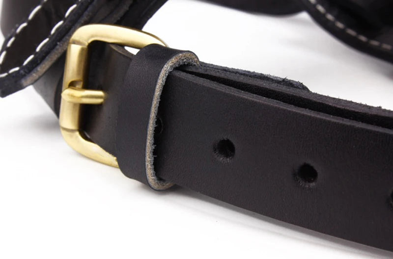 Real Leather Large Dog Harness Vest Walking Training big Dog Harnesses Adjustable Strap for German Shepherd Labrador Husky Dogs