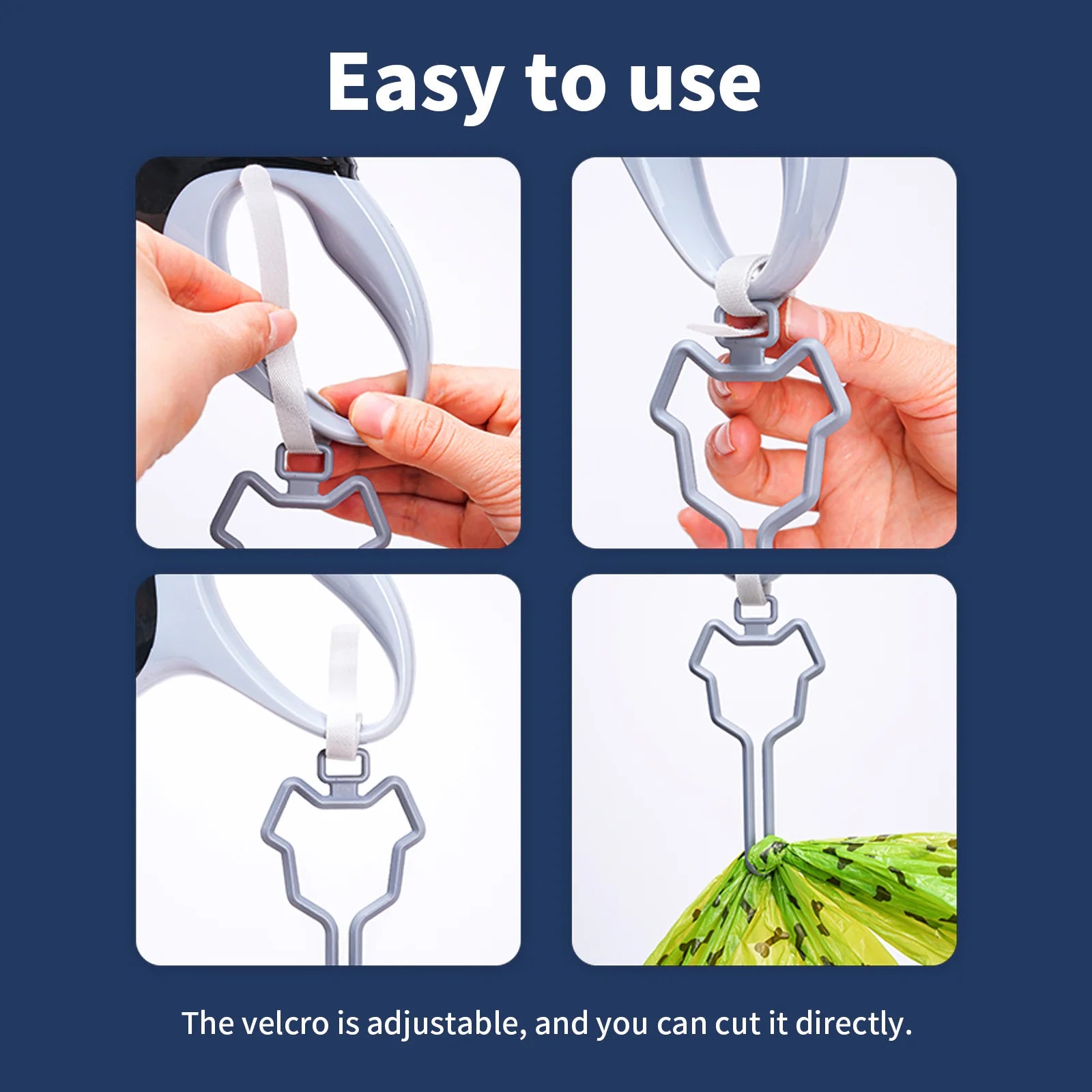 Dog Poop Bag Holder Waste Bag Carrier Dog Leash Dispenser Hands-Free Holder for Dog Poop Bags Dog Cleaning Supplies Products
