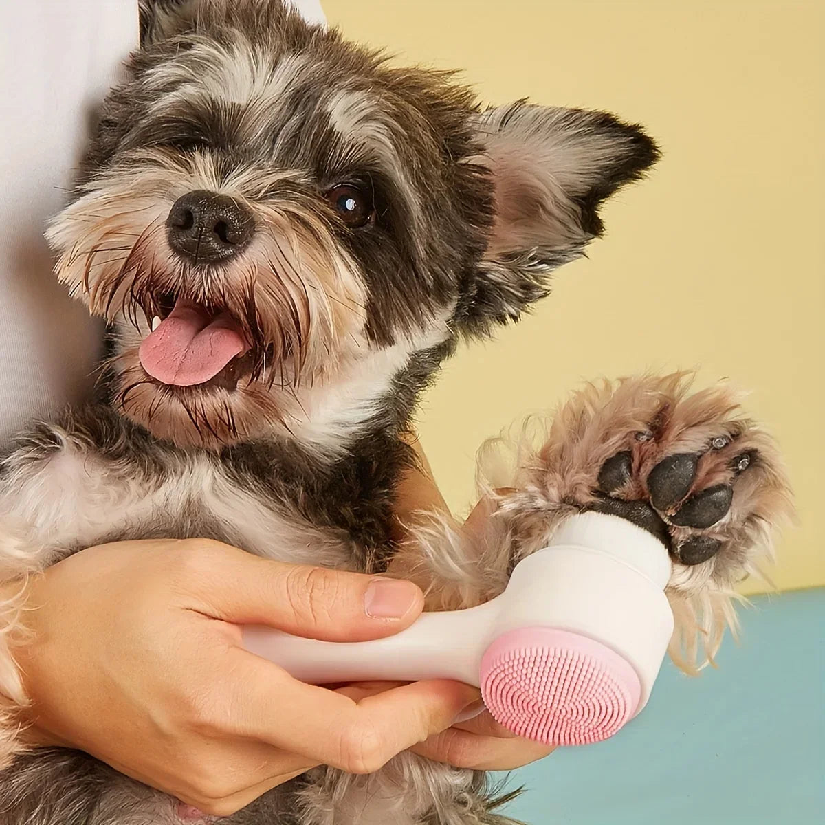 1pc- Silicone Pet Paw Cleaner & Massage Brush Dual Sided Dog Grooming Tool For Healthy Coats And Claws Pet Cleaning Tools