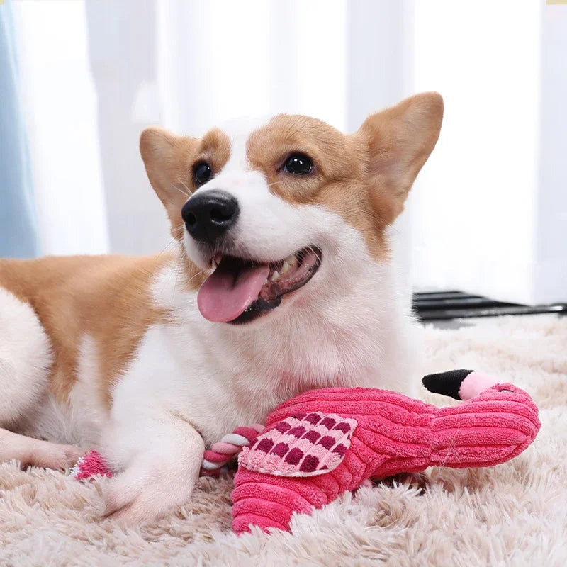Animal Shape Squeaky Toys Plush Dog Toy Cute Bite Resistant Corduroy Dog Toys for Small Large Dogs Puppy Accessories Pet Product
