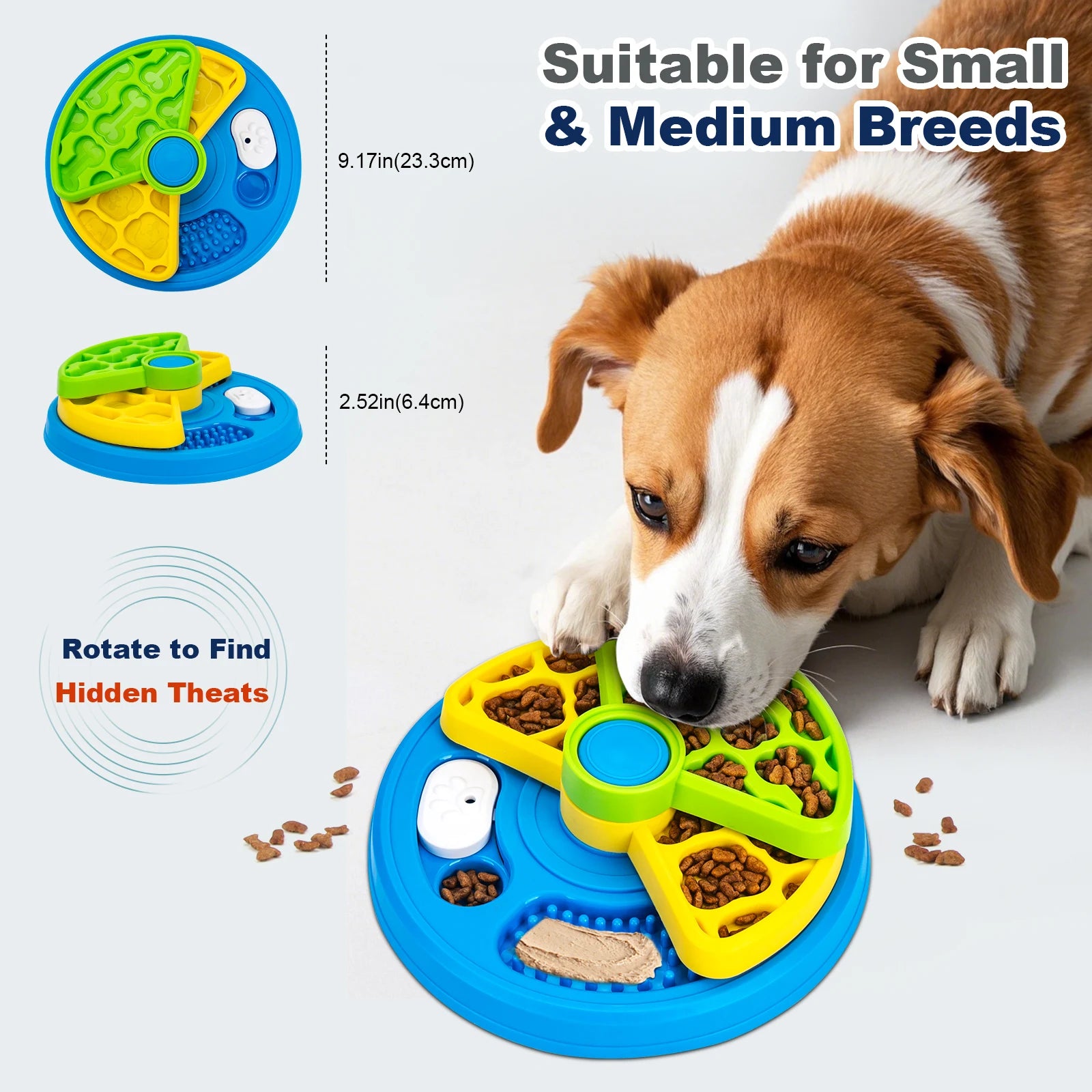 2-Layers Dog Puzzle Toys Slow Feeder Food Dispenser Interactive Increase Puppy IQ Anti-Choking Tableware Dog Licking Plates