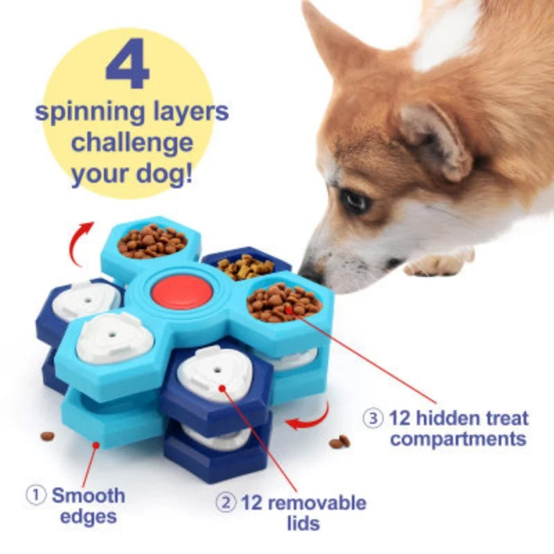 Dog Puzzle Toys Interactive Dog Training Slow Feeder Tray Anti‑Choking Boredom Relief Pet Feeding Supplies for Small Medium Dogs