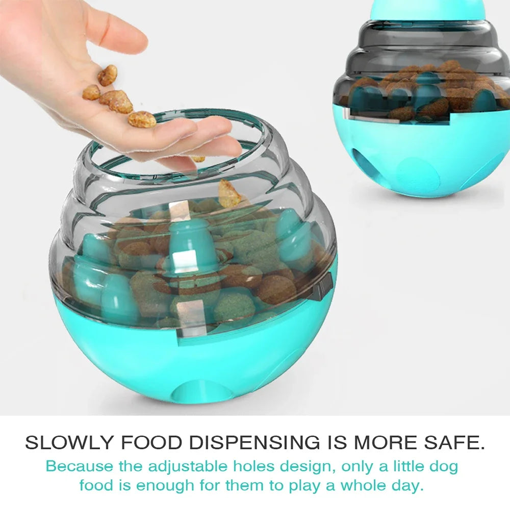 Dog Toy Treat Dispenser For Small Big Dogs Interactive Shaking Leakage Food Container Increases IQ Tumbler Pet Track Rolling Toy