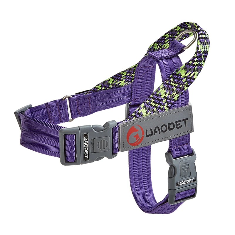 Walking Dog Harnesses For Heavy Medium Large Dogs Creative Design Flat Rope Durable Nylon Dog Rope No Pull Harness Pet Supplies