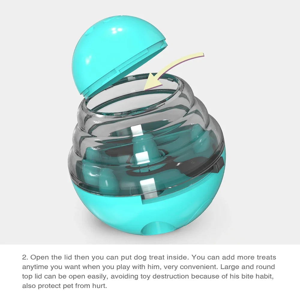 Dog Toy Treat Dispenser For Small Big Dogs Interactive Shaking Leakage Food Container Increases IQ Tumbler Pet Track Rolling Toy