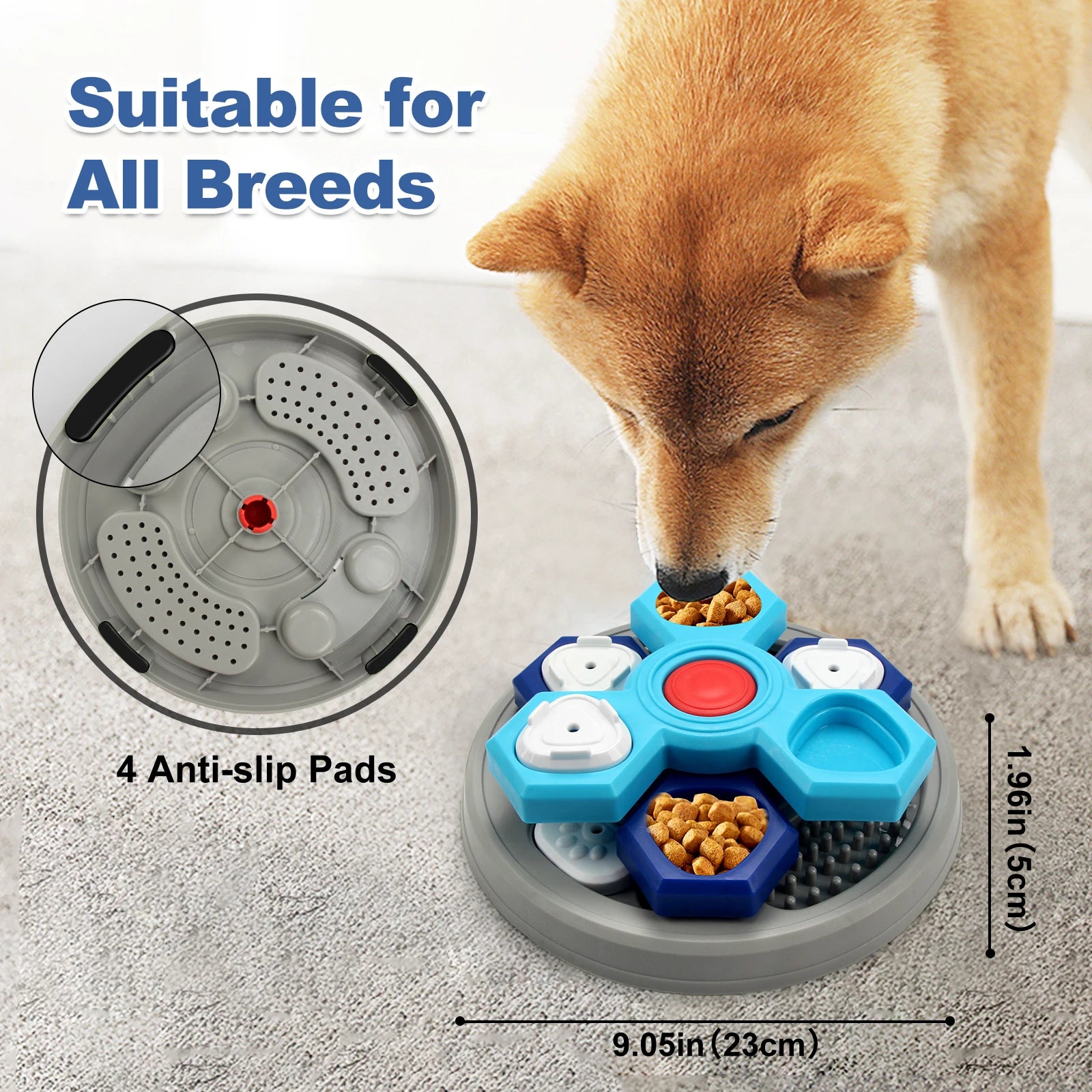 2-Layers Dog Puzzle Toys Slow Feeder Food Dispenser Interactive Increase Puppy IQ Anti-Choking Tableware Dog Licking Plates