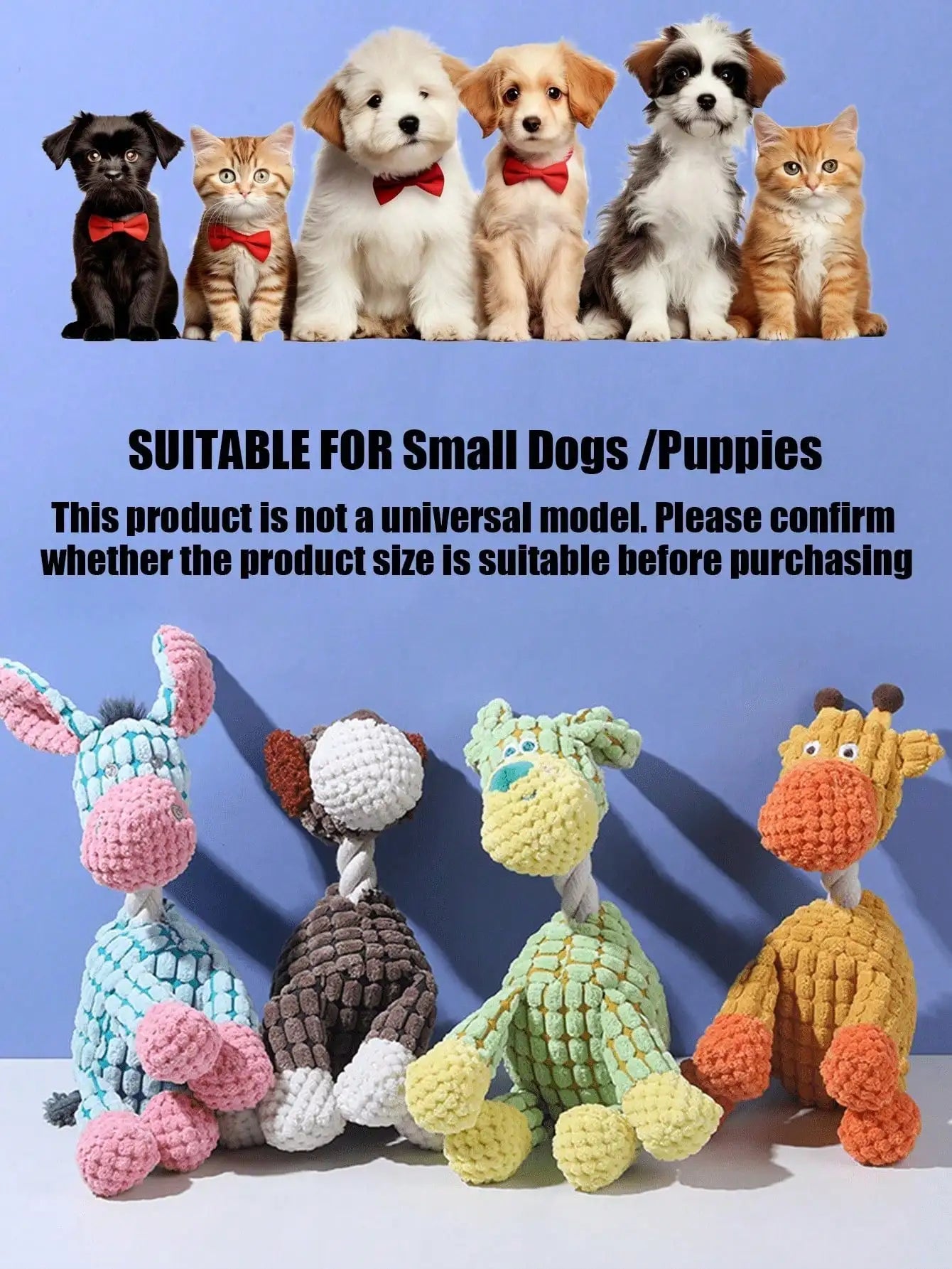 Fun Pet Dog Toy - Donkey-Shaped Corduroy Chew Toy, Squeaky Plush Donkey Toy for Puppies, Suitable for Cats and Dogs to Play, Helps Dogs Play and Expend Energy, Promotes Teeth Cleaning and Oral Health, Suitable for Small and M