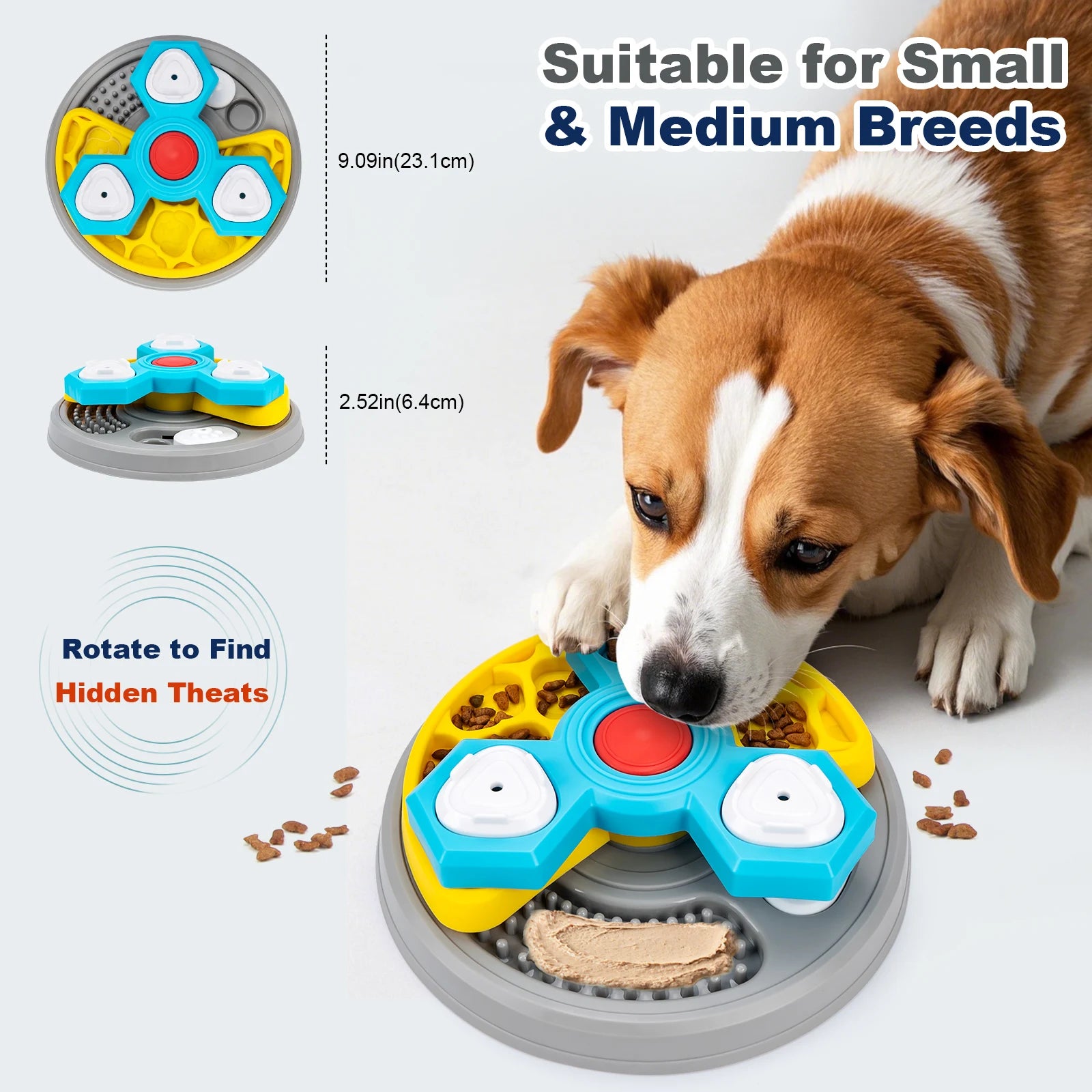 2-Layers Dog Puzzle Toys Slow Feeder Food Dispenser Interactive Increase Puppy IQ Anti-Choking Tableware Dog Licking Plates
