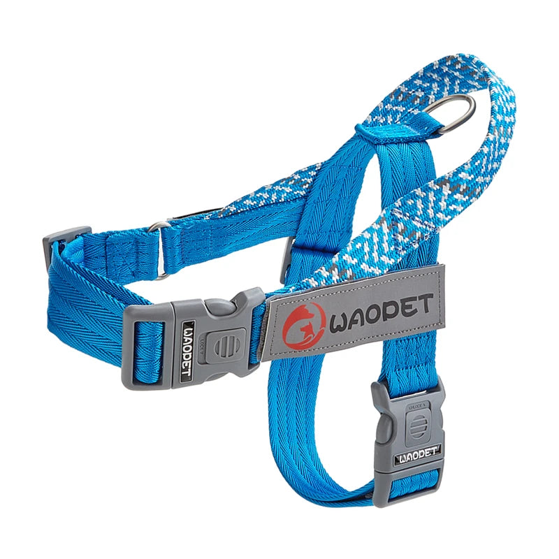 Walking Dog Harnesses For Heavy Medium Large Dogs Creative Design Flat Rope Durable Nylon Dog Rope No Pull Harness Pet Supplies