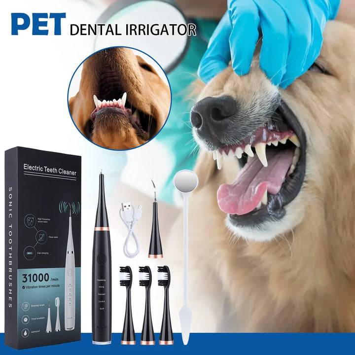 Ultrasonic Portable Electric Dog Toothbrush Professional Plaque Calculus Removal Teeth Whitening For Pet Dental Care Cleaner