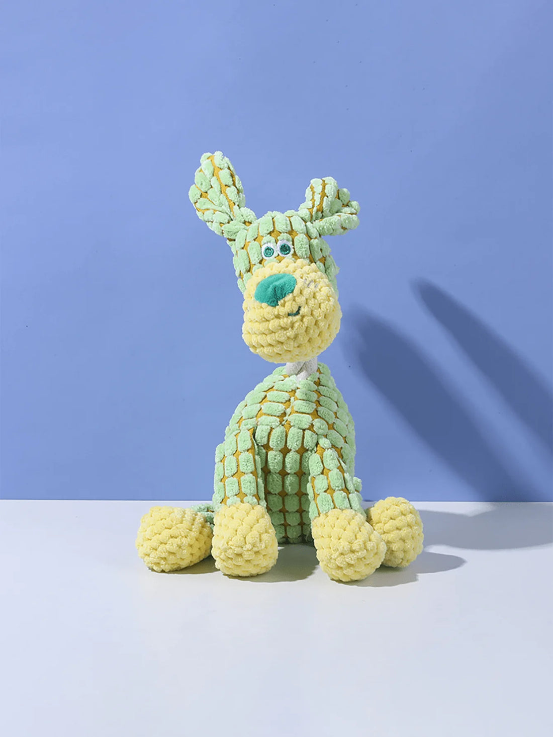 Fun Pet Dog Toy - Donkey-Shaped Corduroy Chew Toy, Squeaky Plush Donkey Toy for Puppies, Suitable for Cats and Dogs to Play, Helps Dogs Play and Expend Energy, Promotes Teeth Cleaning and Oral Health, Suitable for Small and M