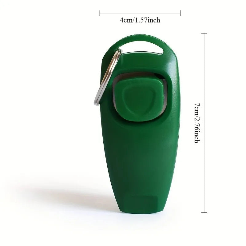 Pet Dog Training Clicker Whistle 2 in 1 with Wrist Strap Puppy Recall Obedience Tool for Outdoor Walking Command Training Signal