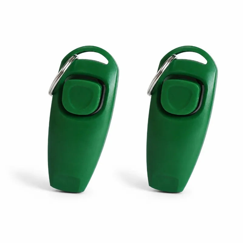 Pet Dog Training Clicker Whistle 2 in 1 with Wrist Strap Puppy Recall Obedience Tool for Outdoor Walking Command Training Signal
