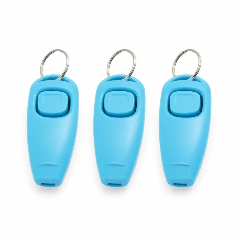 Pet Dog Training Clicker Whistle 2 in 1 with Wrist Strap Puppy Recall Obedience Tool for Outdoor Walking Command Training Signal