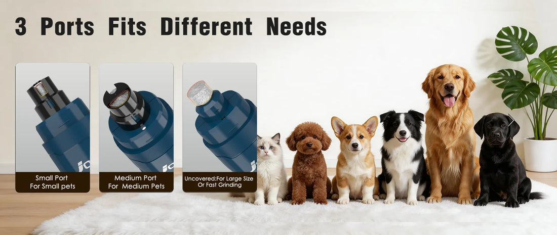 2-Speed Dog Nail Grinder with Dual LED Lights – Enhanced Super Quiet Rechargeable Electric Trimmer for Painless Paws Grooming