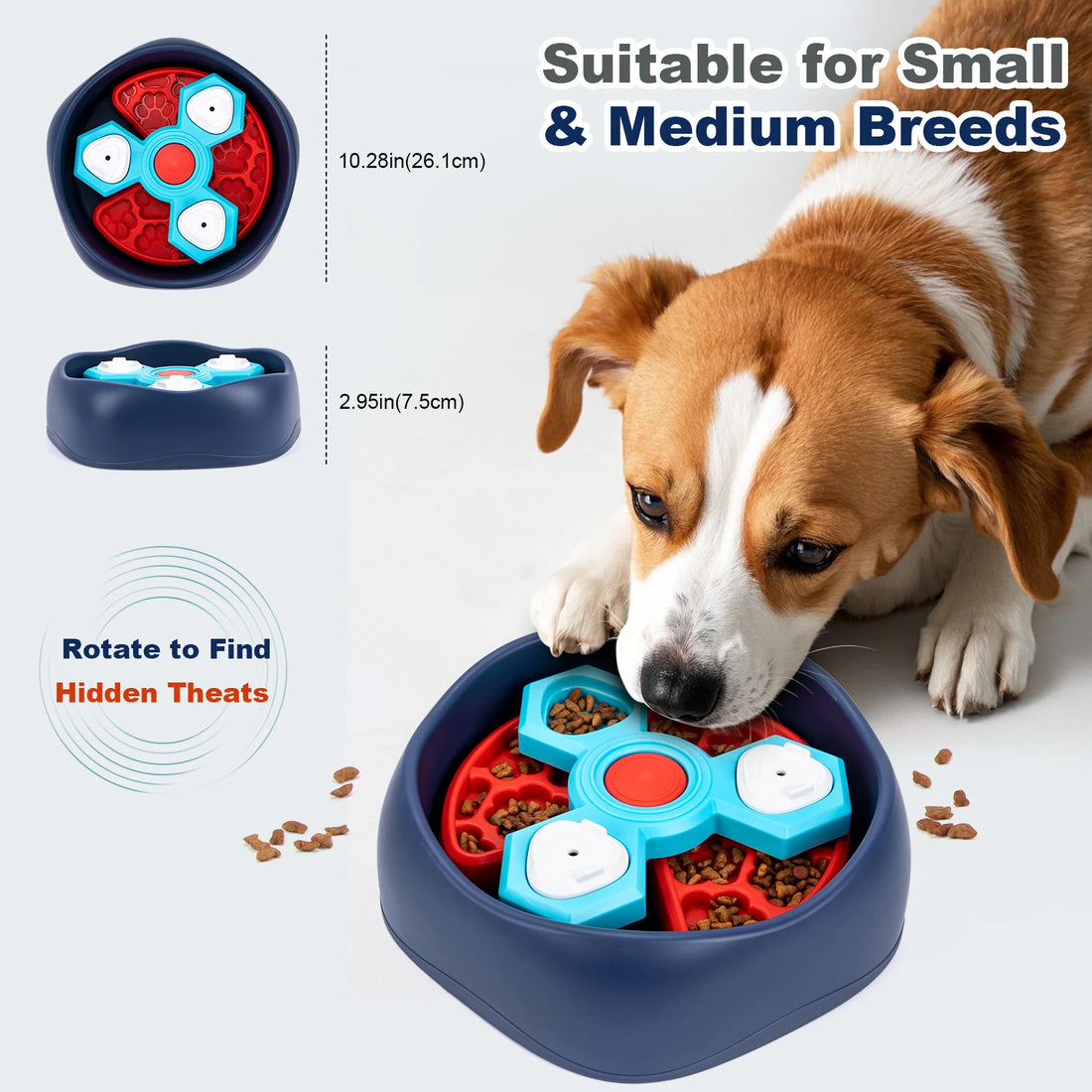 2-Layers Dog Puzzle Toys Slow Feeder Food Dispenser Interactive Increase Puppy IQ Anti-Choking Tableware Dog Licking Plates