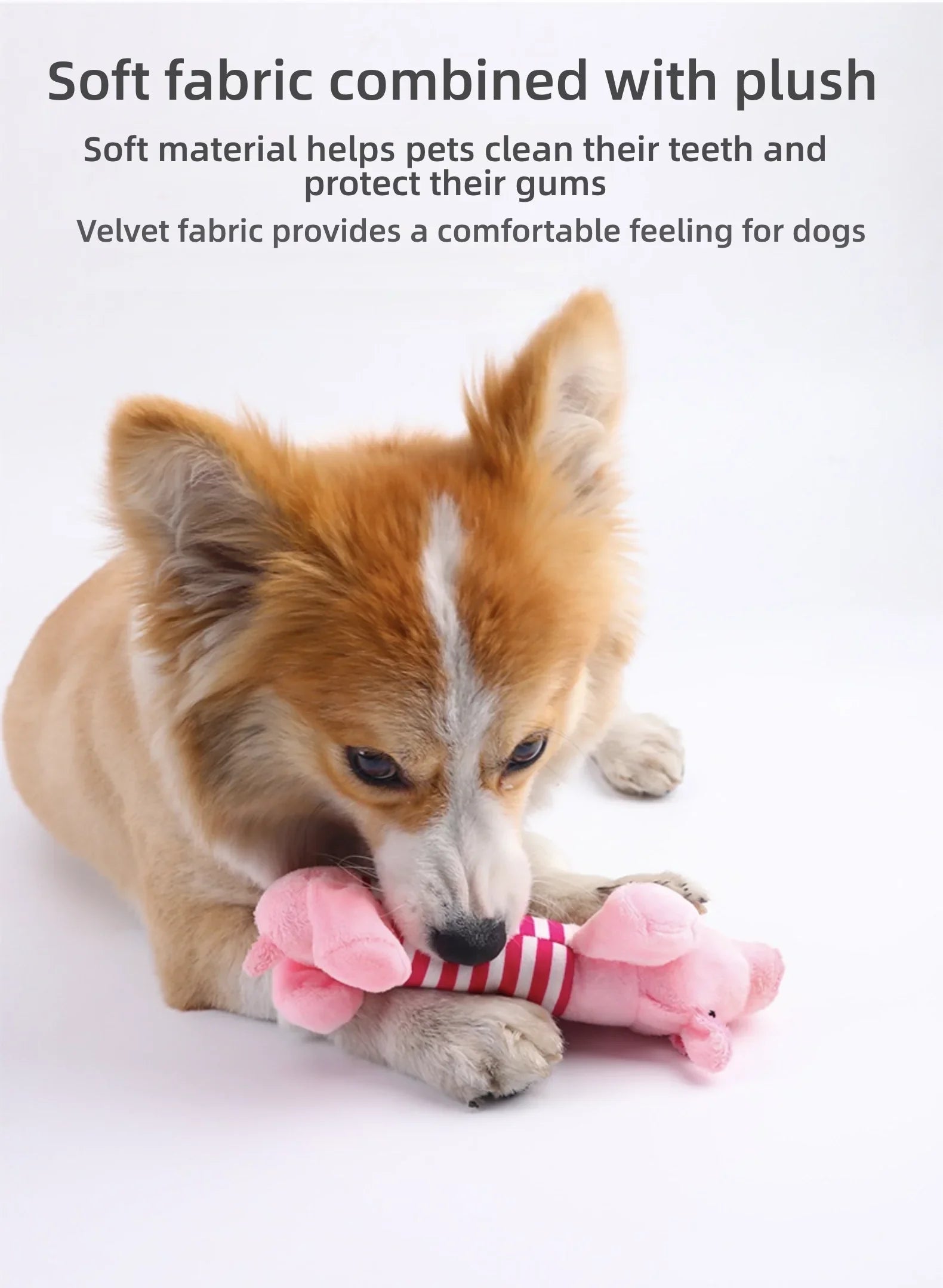 New Popular Plush Squeak Pet Toys - Long Bar Pig/Duck/Elephant Toys Soft Interactive Chewing Toys for Dogs