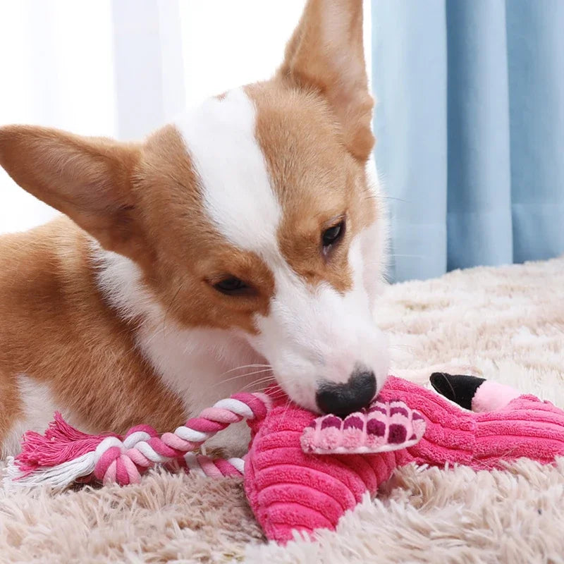 Animal Shape Squeaky Toys Plush Dog Toy Cute Bite Resistant Corduroy Dog Toys for Small Large Dogs Puppy Accessories Pet Product