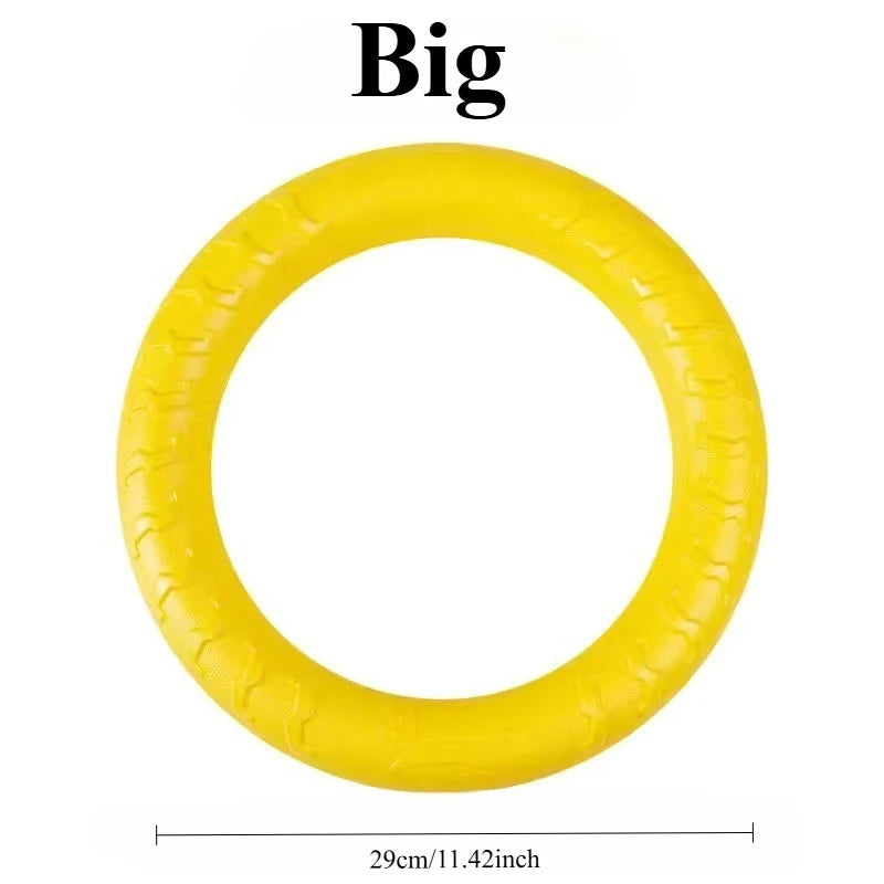 Dog Ring Toys Indestructible Chewing Flying Floating Training Tools Fetch for Small Medium Large Dogs Throwing Catching Flying