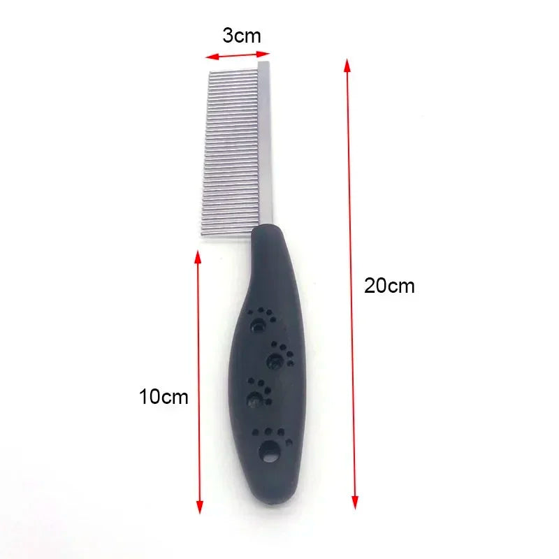 Stainless Steel Pet Dog Comb for Dogs Cats Hair Removal Single Row Straight Comb Puppy Hair Grooming Tool Pet Products