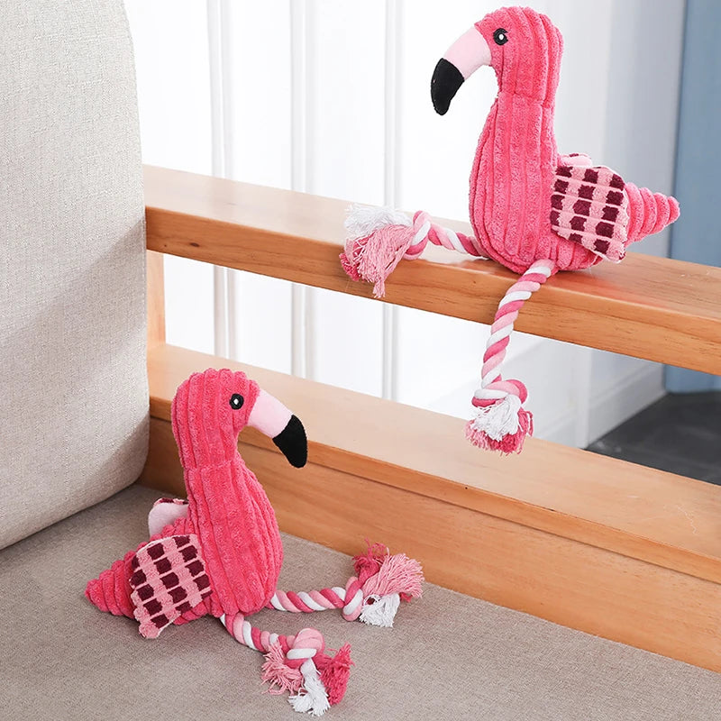 Animal Shape Squeaky Toys Plush Dog Toy Cute Bite Resistant Corduroy Dog Toys for Small Large Dogs Puppy Accessories Pet Product