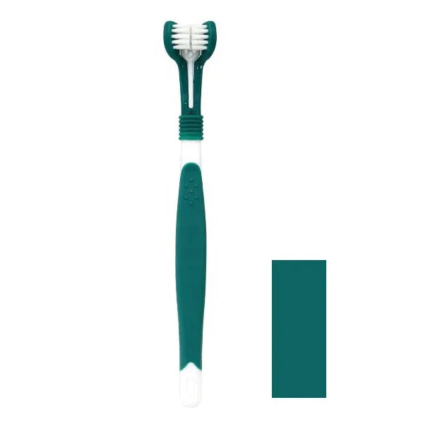 3-Sided Pet  Dog Toothbrush Plastic Toothbrush Removing Bad Breath Tartar Cleaning Mouth Pet Dental Care Cat Cleaning Mouth New