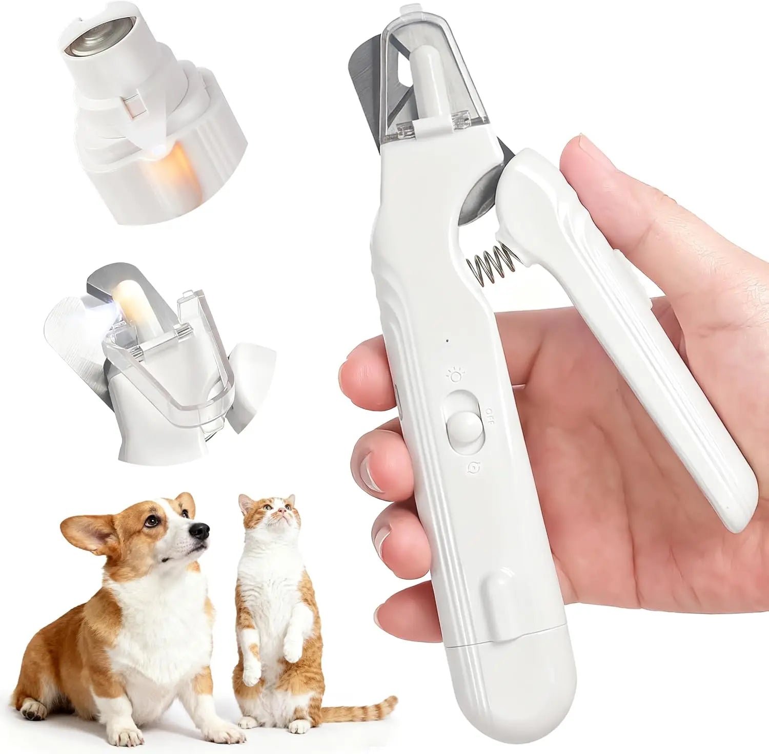 2 in1 Electric Pet Nail Clipper for Dog Nail Grinders Rechargeable USB Charging Pet Grooming Tools For Small Medium Large Dogs