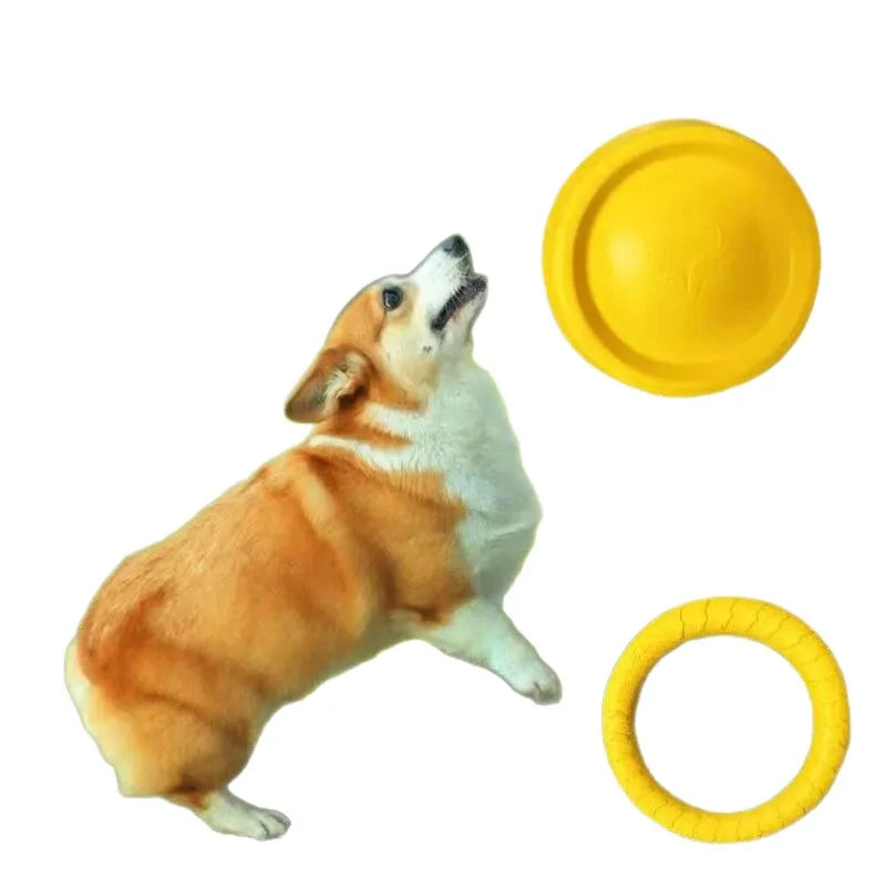 Dog Ring Toys Indestructible Chewing Flying Floating Training Tools Fetch for Small Medium Large Dogs Throwing Catching Flying
