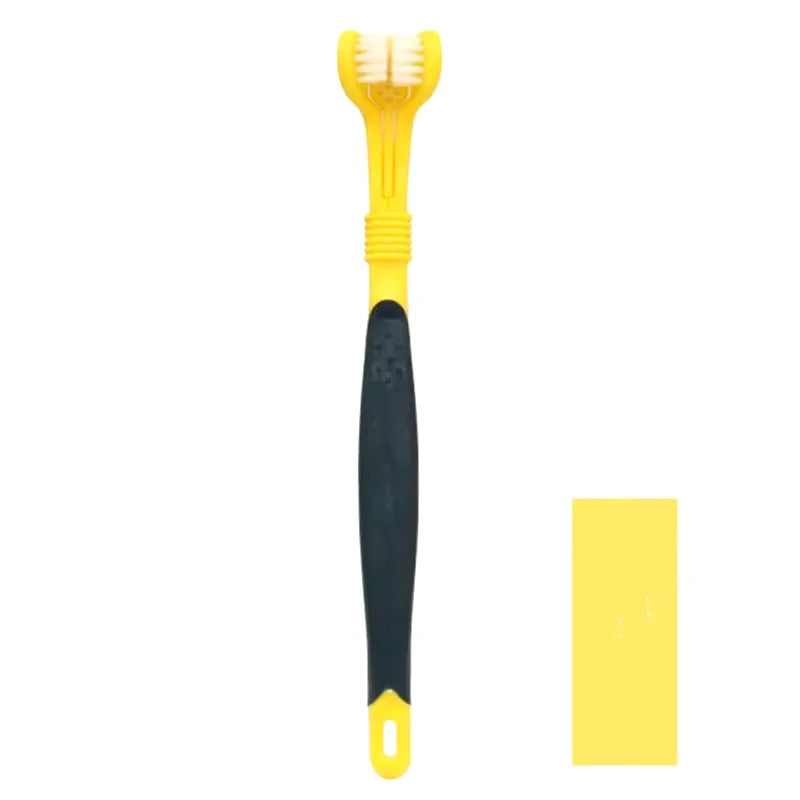 3-Sided Pet  Dog Toothbrush Plastic Toothbrush Removing Bad Breath Tartar Cleaning Mouth Pet Dental Care Cat Cleaning Mouth New