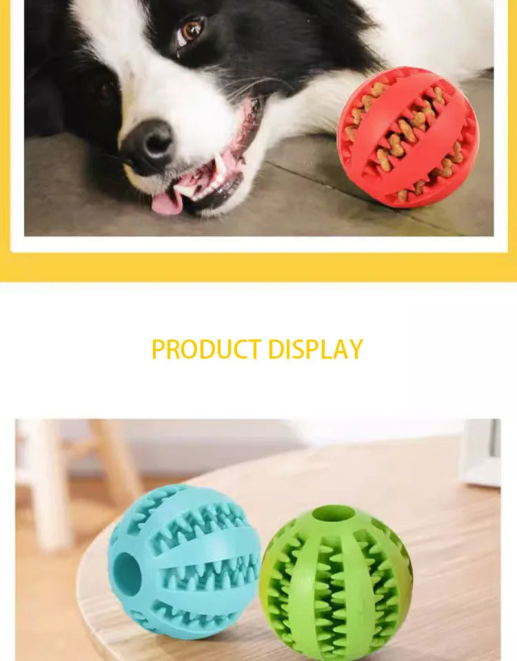 Dog Treat Toy Ball Dog Tooth Cleaning Toy Interactive Dog Toys Treat Dispensing Ball Dental Care Toy Cognitive dog toy Chew Toys