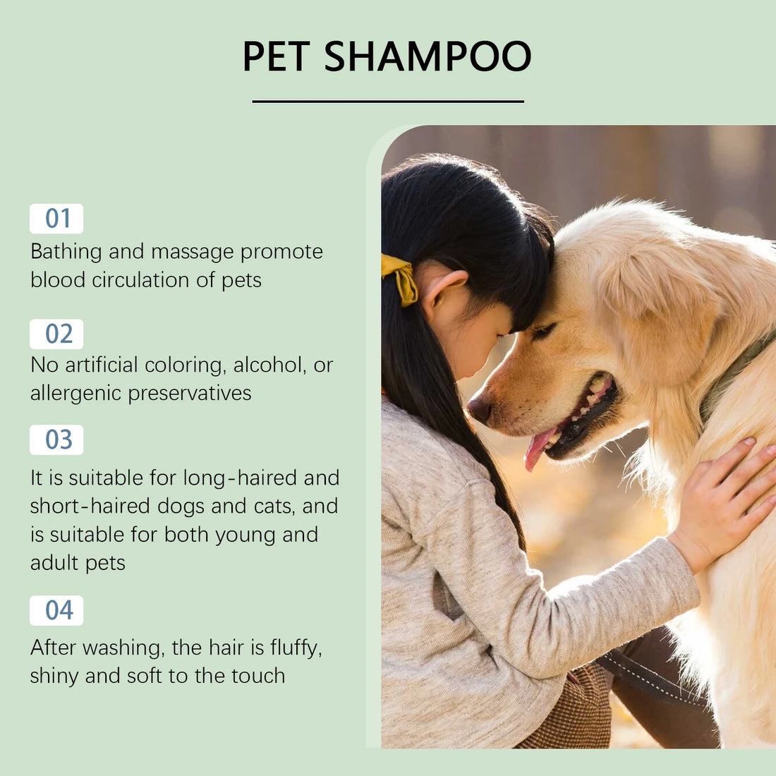 Coconut Scent Dog Shampoo Cleansing Moisturizing Pet Deodorizing with Long-Lasting Fragrance Soft Smooth Shiny Coat GroomingCare