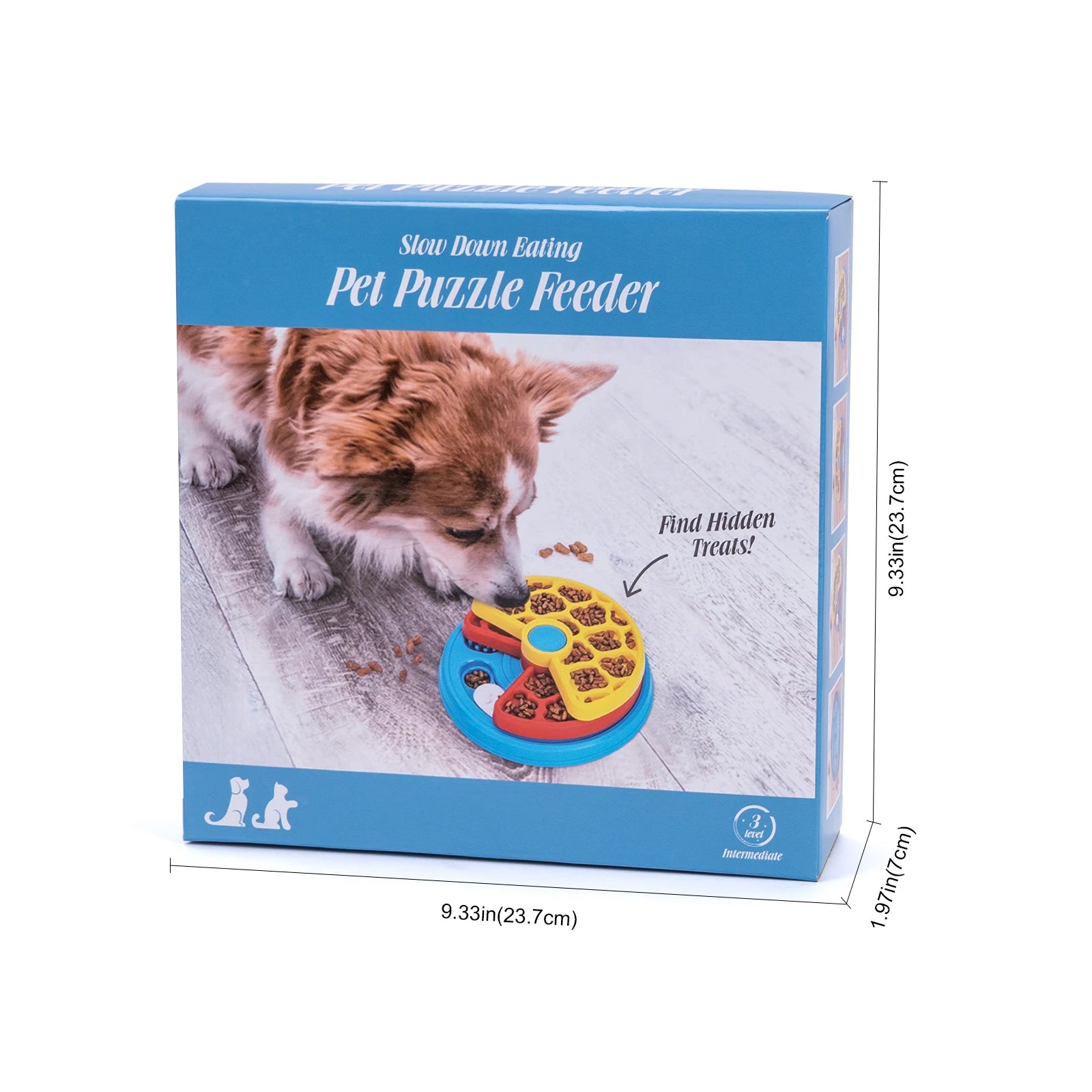 2-Layers Dog Puzzle Toys Slow Feeder Food Dispenser Interactive Increase Puppy IQ Anti-Choking Tableware Dog Licking Plates
