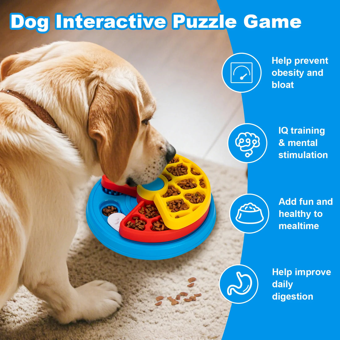 2-Layers Dog Puzzle Toys Slow Feeder Food Dispenser Interactive Increase Puppy IQ Anti-Choking Tableware Dog Licking Plates