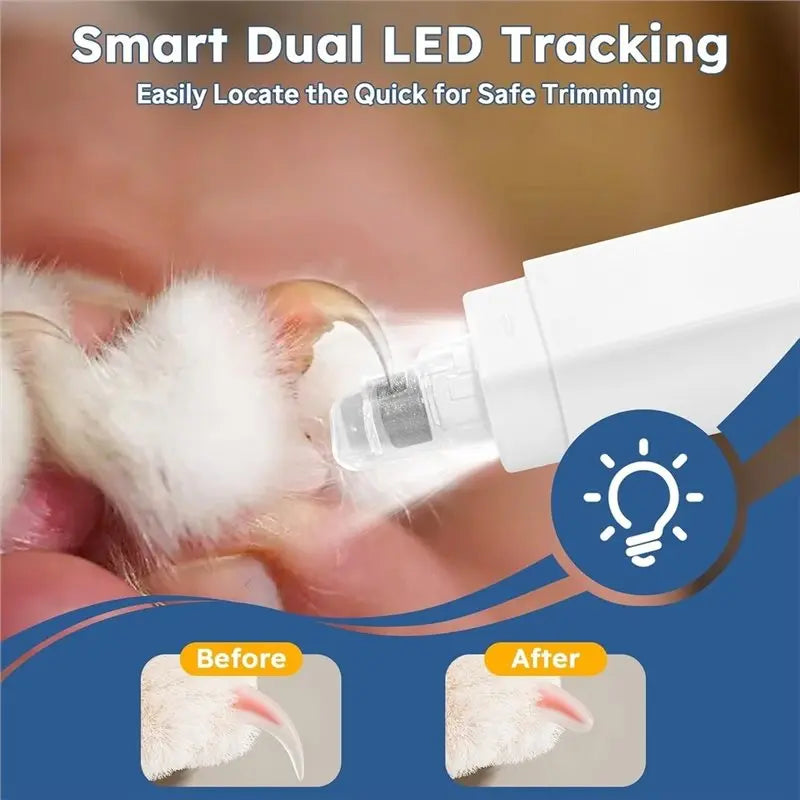 ABKO-5-Speed Dog Nail Grinder With LED Lights & Smart LED Screen