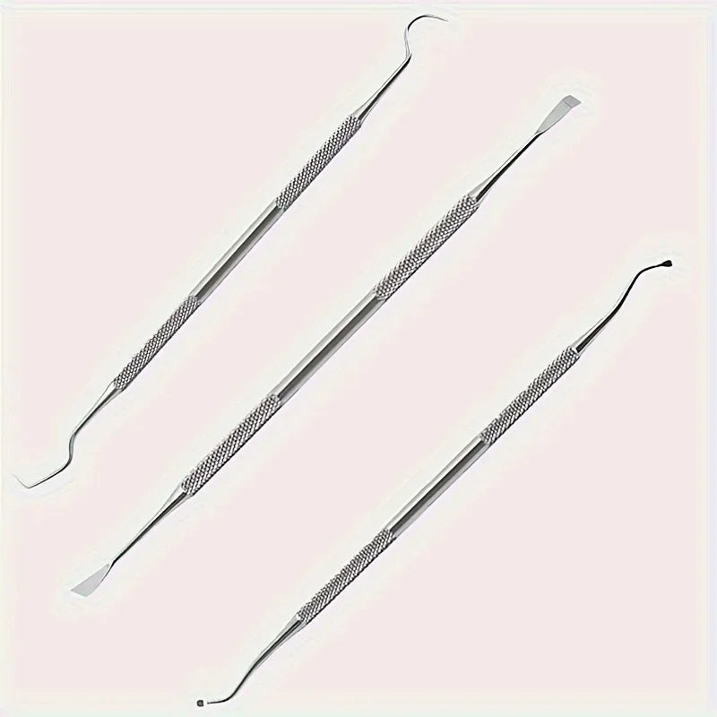 3Pcs Pet Dental Kit - Stainless Steel Dog & Cat Teeth Cleaning Tools Set, Plaque & Calculus Remover for Oral Hygiene Care