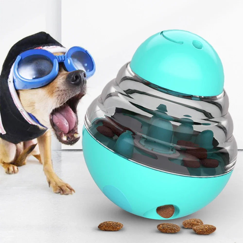 Dog Toy Treat Dispenser For Small Big Dogs Interactive Shaking Leakage Food Container Increases IQ Tumbler Pet Track Rolling Toy