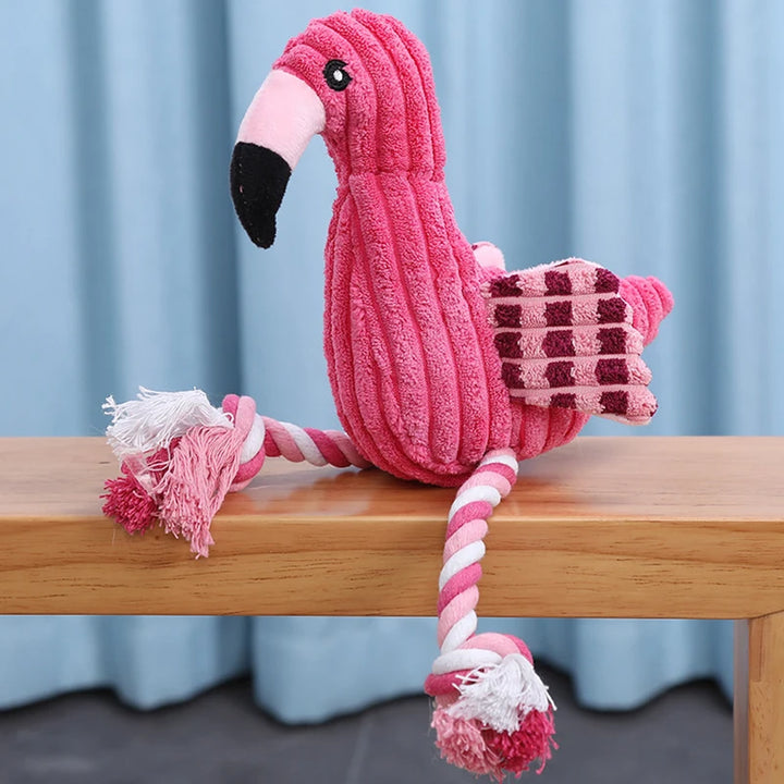 Animal Shape Squeaky Toys Plush Dog Toy Cute Bite Resistant Corduroy Dog Toys for Small Large Dogs Puppy Accessories Pet Product
