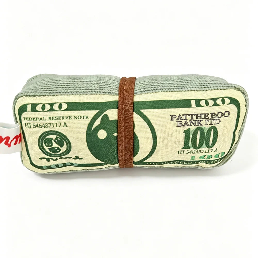 Interactive Squeaky Money Shaped Chew Toy for Dogs And Cats with Crinkle Paper Teeth Cleaning Pet Toy