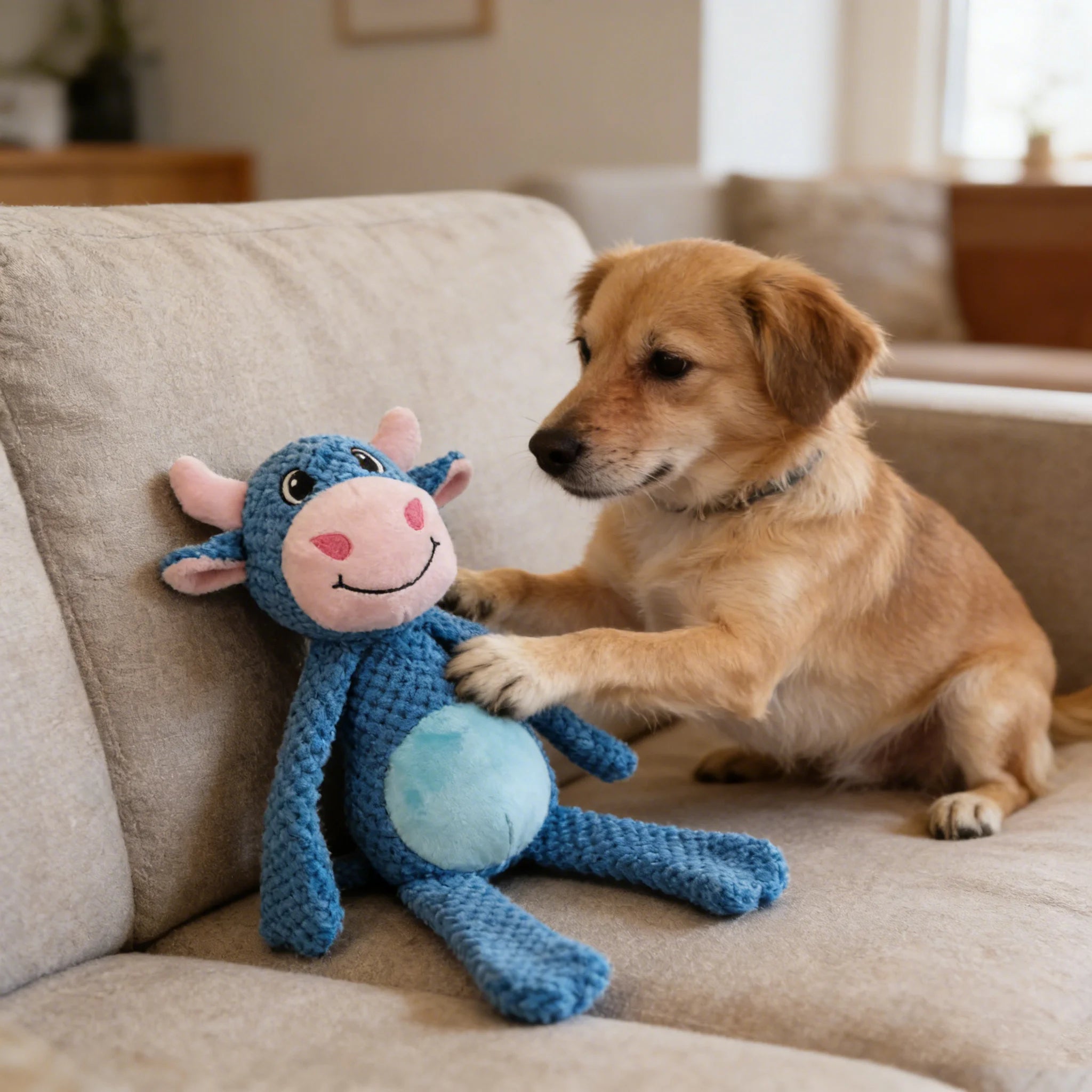 Durable Interactive Plush Dog Toy Soft Large Companion Toy for Small Medium Large Dogs