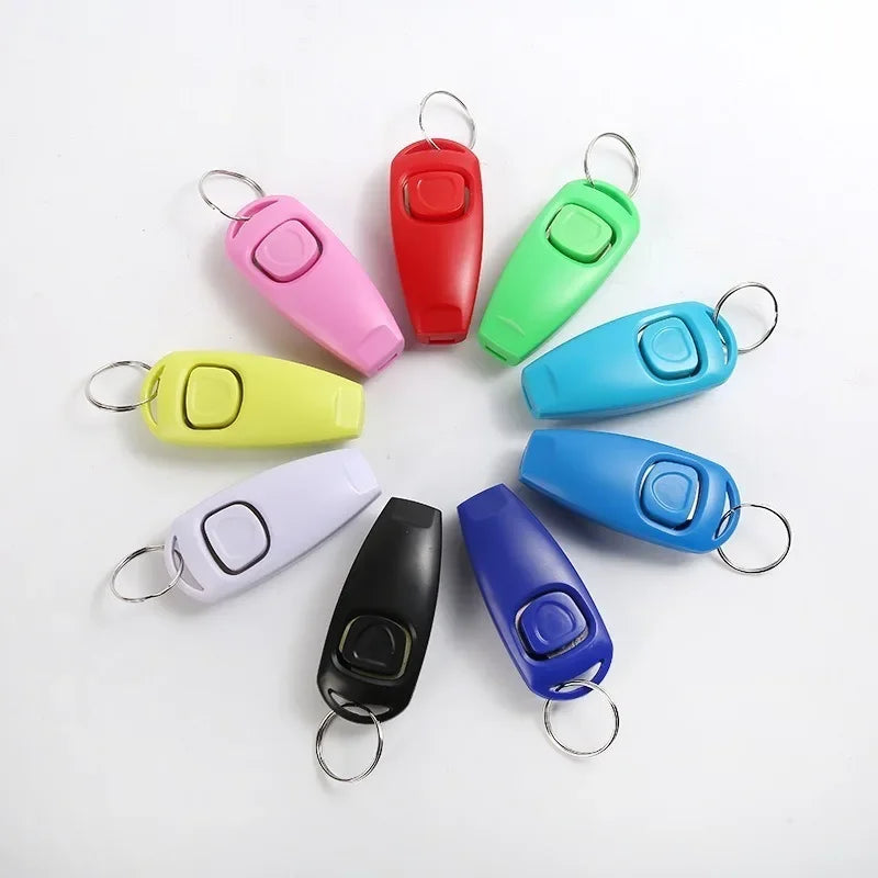 Pet Dog Training Clicker Whistle 2 in 1 with Wrist Strap Puppy Recall Obedience Tool for Outdoor Walking Command Training Signal