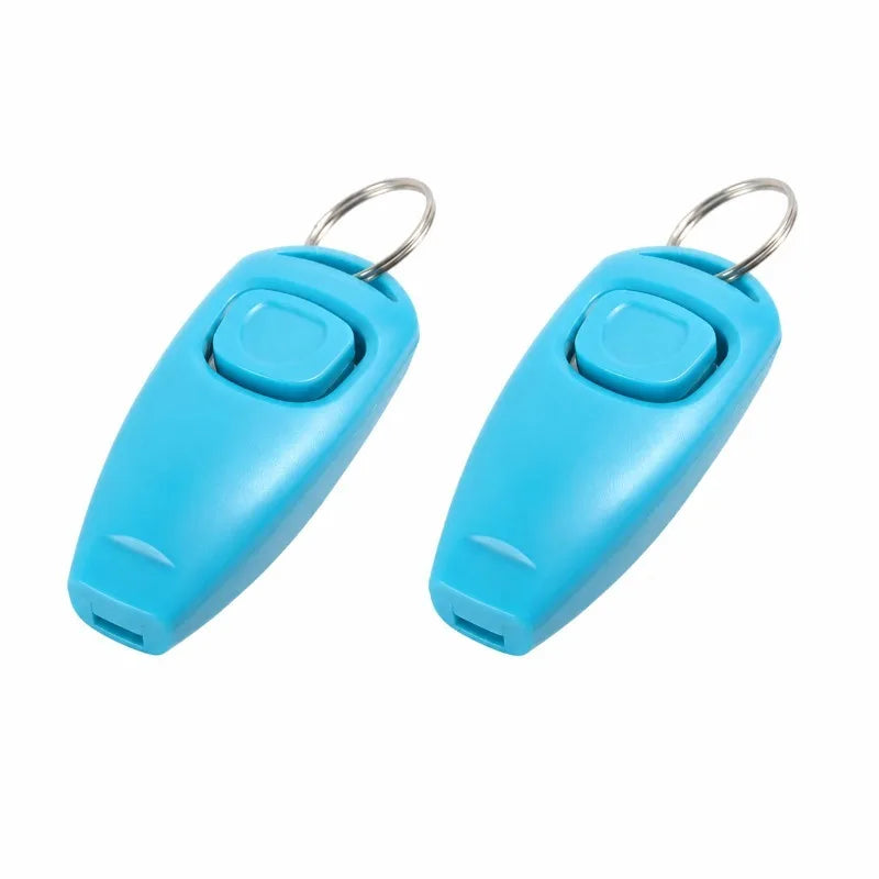 Pet Dog Training Clicker Whistle 2 in 1 with Wrist Strap Puppy Recall Obedience Tool for Outdoor Walking Command Training Signal