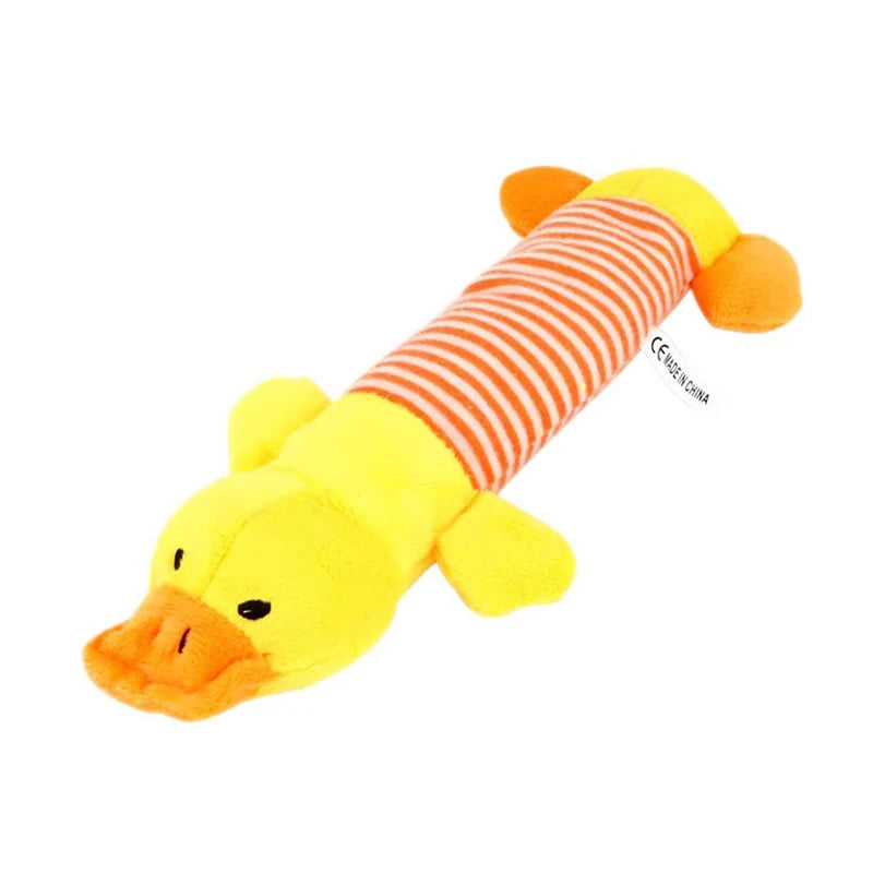 New Popular Plush Squeak Pet Toys - Long Bar Pig/Duck/Elephant Toys Soft Interactive Chewing Toys for Dogs