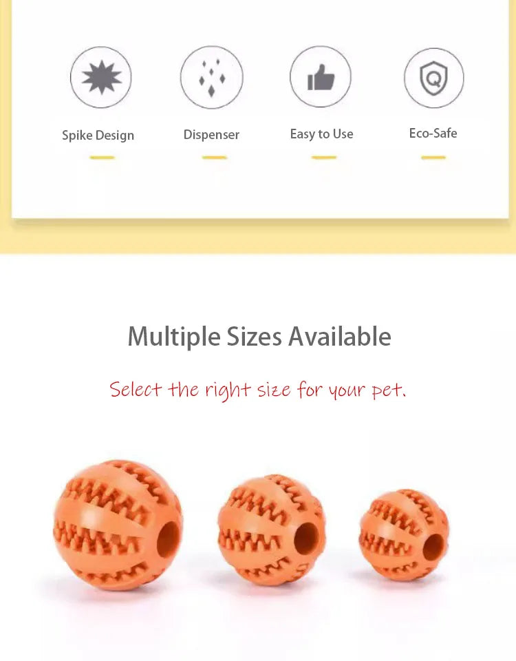 Dog Treat Toy Ball Dog Tooth Cleaning Toy Interactive Dog Toys Treat Dispensing Ball Dental Care Toy Cognitive dog toy Chew Toys