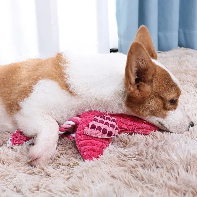 Animal Shape Squeaky Toys Plush Dog Toy Cute Bite Resistant Corduroy Dog Toys for Small Large Dogs Puppy Accessories Pet Product