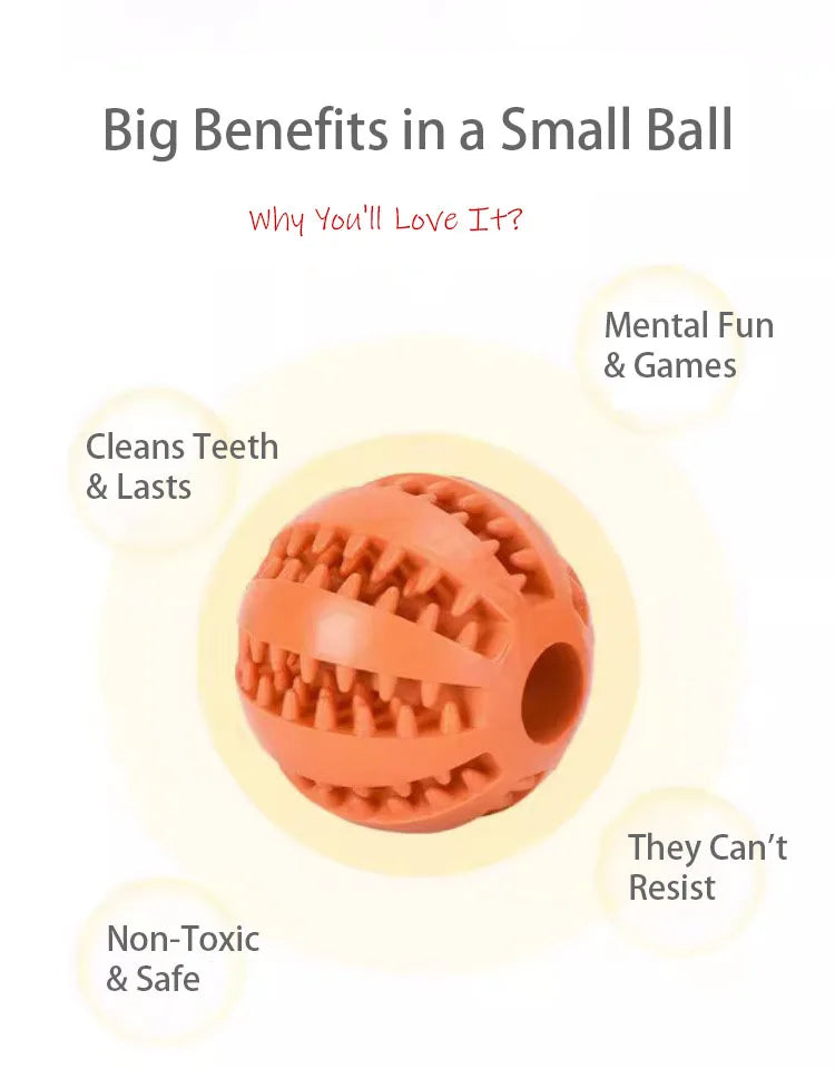 Dog Treat Toy Ball Dog Tooth Cleaning Toy Interactive Dog Toys Treat Dispensing Ball Dental Care Toy Cognitive dog toy Chew Toys
