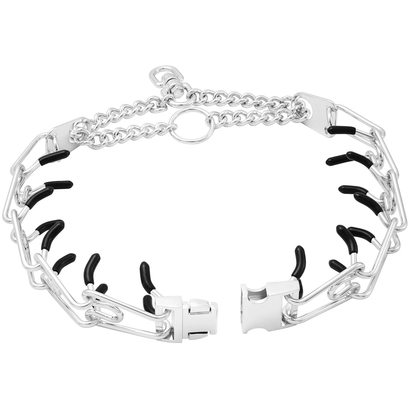 Dog Training Collar Effective Pinch With Comfort Anti Pull Training Adjustable Multi-size Stainless Steel Pet Prong Choke Collar