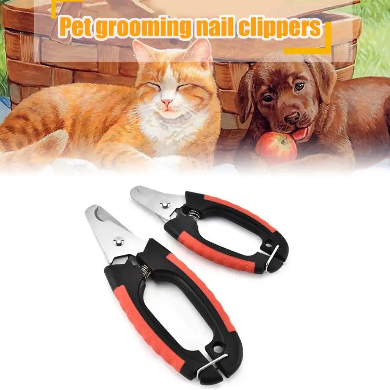 SU 1Pcs Stainless Steel Grooming Scissors Clippers Professional Pet Dog Nail Clipper Cutterfor Animals Dogs Cats Rabbit