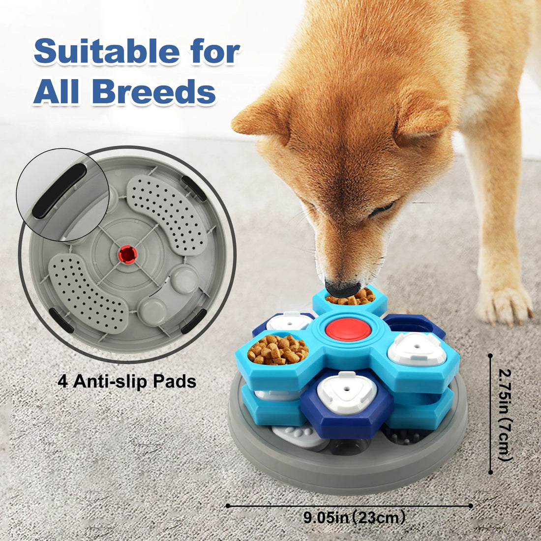 2-Layers Dog Puzzle Toys Slow Feeder Food Dispenser Interactive Increase Puppy IQ Anti-Choking Tableware Dog Licking Plates