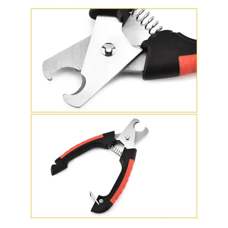 SU 1Pcs Stainless Steel Grooming Scissors Clippers Professional Pet Dog Nail Clipper Cutterfor Animals Dogs Cats Rabbit