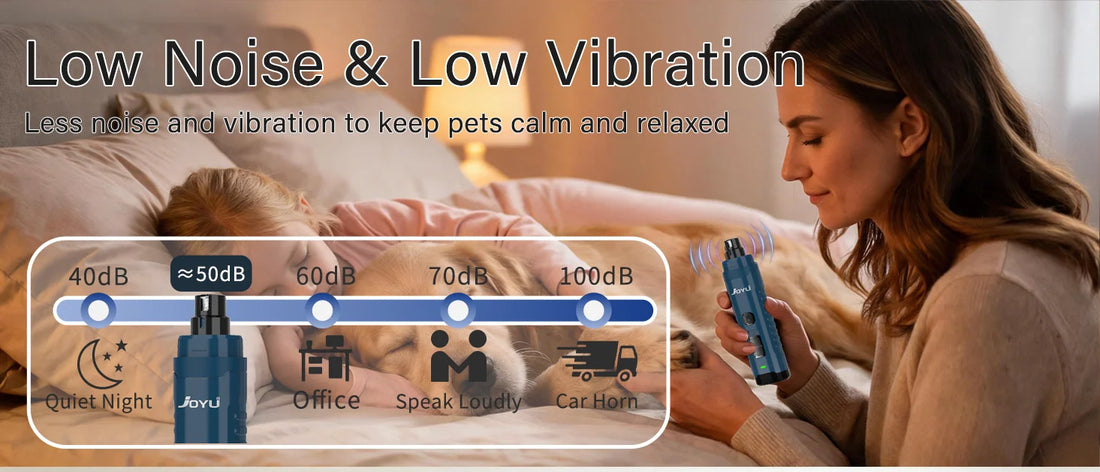 2-Speed Dog Nail Grinder with Dual LED Lights – Enhanced Super Quiet Rechargeable Electric Trimmer for Painless Paws Grooming